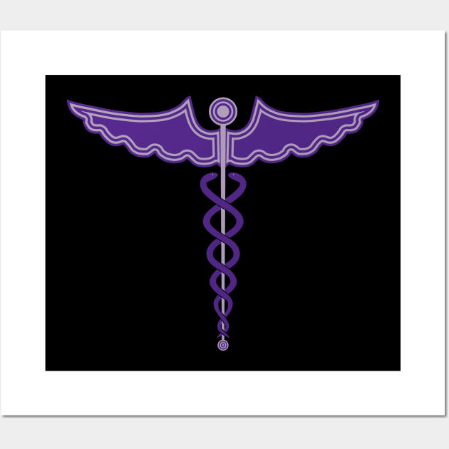 Caduceus Staff of Hermes Wall Art by Wareham Spirals